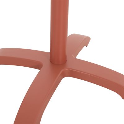 ALUMINUM TABLE BASE HM460.27 TERRACOTTA 66x66x72Hcm. CROSS 48x48cm.