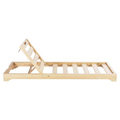 ПЛАЖЕН ШЕЗЛОНГ НИСЪК IKARIA - БОРОВО ДЪРВО В НАТУРАЛ 80x208x32-100Hcm.