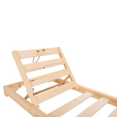 ПЛАЖЕН ШЕЗЛОНГ НИСЪК IKARIA - БОРОВО ДЪРВО В НАТУРАЛ 80x208x32-100Hcm.