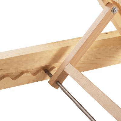 ПЛАЖЕН ШЕЗЛОНГ НИСЪК IKARIA - БОРОВО ДЪРВО В НАТУРАЛ 80x208x32-100Hcm.