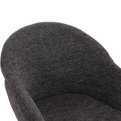DINING CHAIR DRENNY HM18424.01 GREY FABRIC-METAL BLACK LEGS 62x63x85Hcm.