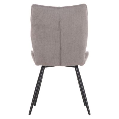DINING CHAIR GAFF HM18425.01 LIGHT GREY FABRIC-METAL BLACK LEGS 49x63x90Hcm.