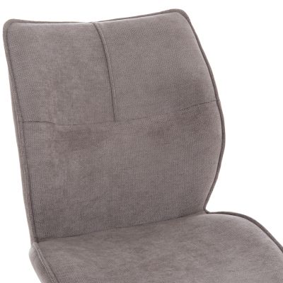 DINING CHAIR GAFF HM18425.01 LIGHT GREY FABRIC-METAL BLACK LEGS 49x63x90Hcm.