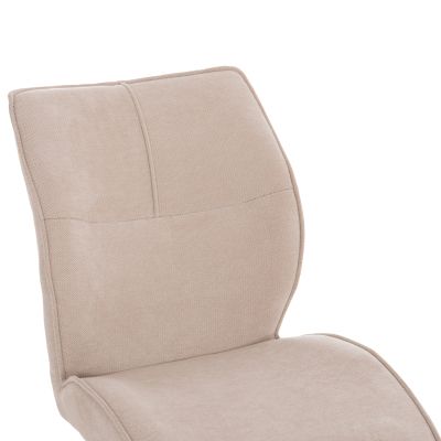 DINING CHAIR GAFF HM18425.02 BEIGE FABRIC-METAL BLACK LEGS 49x63x90Hcm.