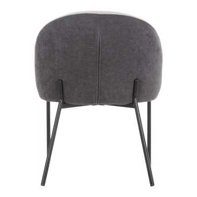 DINING CHAIR DETTON HM18426.01 GREY FABRIC-METAL BLACK LEGS 58x56x76Hcm.
