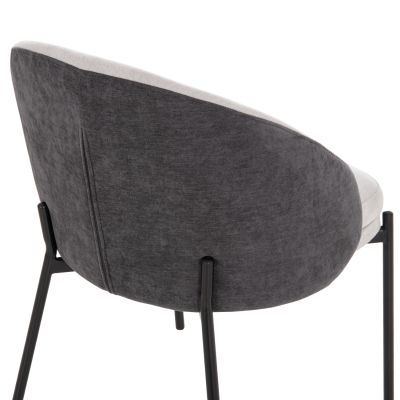 DINING CHAIR DETTON HM18426.01 GREY FABRIC-METAL BLACK LEGS 58x56x76Hcm.