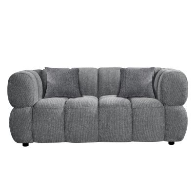 NORIKA 2-Seater Sofa – Grey, 172 × 91 × 72 cm