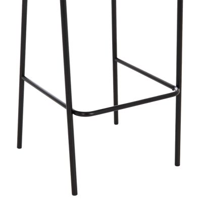 BAR STOOL DETTON HM18430.01 GREY FABRIC--BLACK METAL FRAME 55x50x97Hcm.