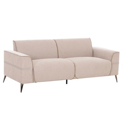 SOFA SET 2PCS FERIN HM6070.12 ECRU FABRIC WITH METAL LEGS