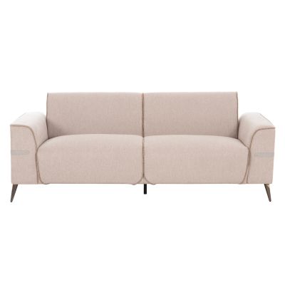 SOFA SET 2PCS FERIN HM6070.12 ECRU FABRIC WITH METAL LEGS