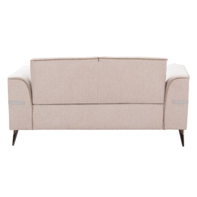 SOFA SET 2PCS FERIN HM6070.12 ECRU FABRIC WITH METAL LEGS