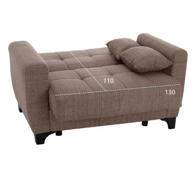 HM3243.02, 2-SEATER SOFA-BED, BEIGE, TALL BACK, 160x84x88