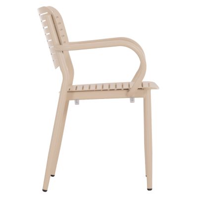 DINING CHAIR HILLIARD HM6644.04 ALUMINUM IN CHAMPAGNE COLOR 58x52x78Hcm.