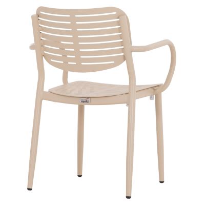 DINING CHAIR HILLIARD HM6644.04 ALUMINUM IN CHAMPAGNE COLOR 58x52x78Hcm.