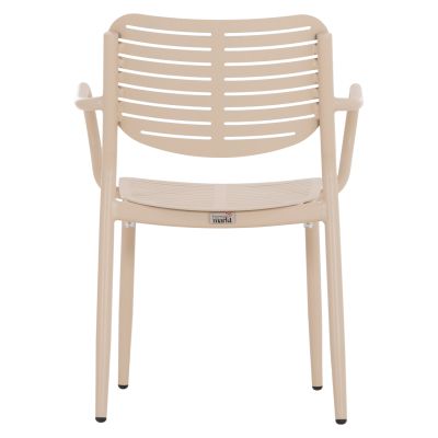 DINING CHAIR HILLIARD HM6644.04 ALUMINUM IN CHAMPAGNE COLOR 58x52x78Hcm.