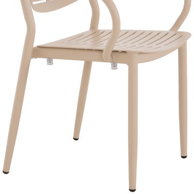 DINING CHAIR HILLIARD HM6644.04 ALUMINUM IN CHAMPAGNE COLOR 58x52x78Hcm.