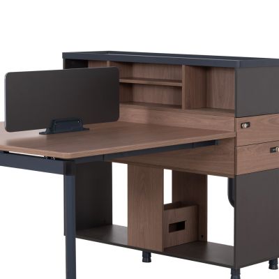 РАБОТНА СТАНЦИЯ ЗА 4 МЕСТА MAVIX -СИВО/ОРЕХ 280x123x110Всм.