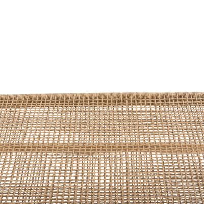 COFFEE TABLE LONDER HM5985 TEAK WOOD-SYNTHETIC RATTAN-NATURAL 119x79.5x41Hm.