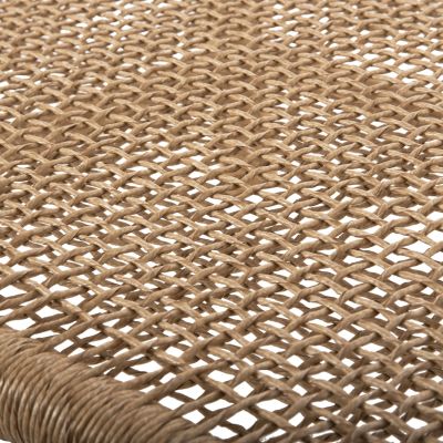 COFFEE TABLE LONDER HM5985 TEAK WOOD-SYNTHETIC RATTAN-NATURAL 119x79.5x41Hm.