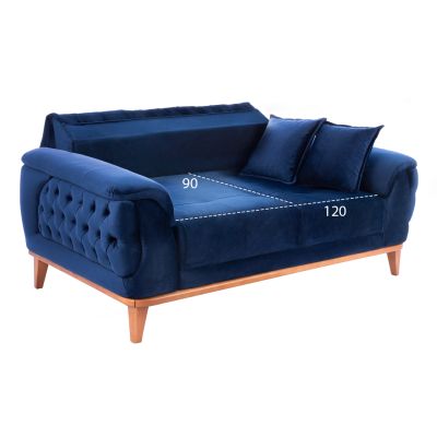 HM3250.18 BENNINGTON, 2-SEATER SOFA-BED, BLUE