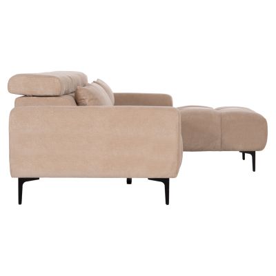 CORNER SOFA RIGHT DIVYA HM3267.11R BROWN FABRIC 260x100-174x104Hcm.