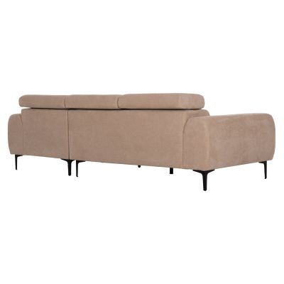 CORNER SOFA RIGHT DIVYA HM3267.11R BROWN FABRIC 260x100-174x104Hcm.