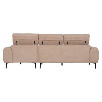CORNER SOFA RIGHT DIVYA HM3267.11R BROWN FABRIC 260x100-174x104Hcm.