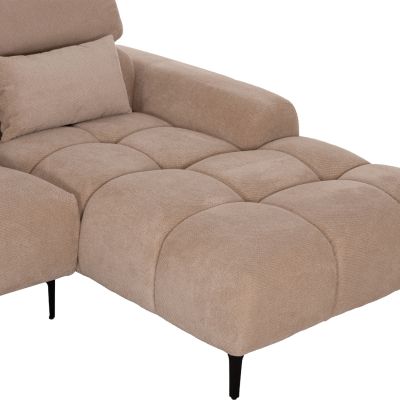 CORNER SOFA RIGHT DIVYA HM3267.11R BROWN FABRIC 260x100-174x104Hcm.