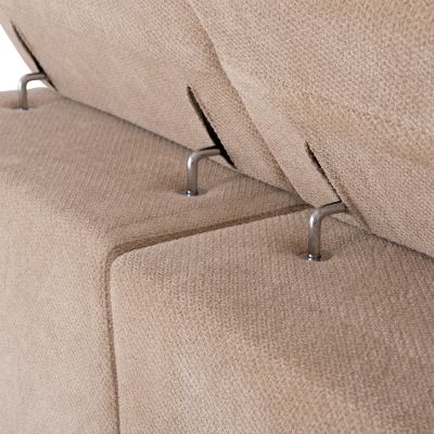 CORNER SOFA RIGHT DIVYA HM3267.11R BROWN FABRIC 260x100-174x104Hcm.