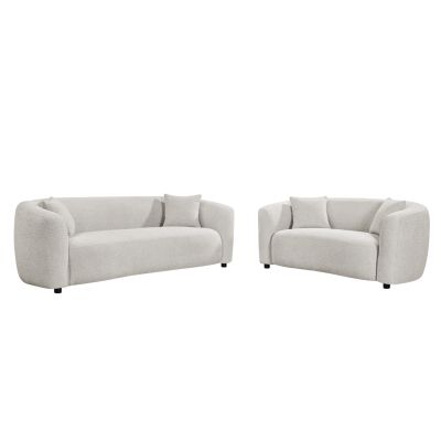 SOFA SET 2PCS NORD HM10811.02 LIGHT BEIGE FABRIC