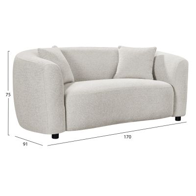 SOFA SET 2PCS NORD HM10811.02 LIGHT BEIGE FABRIC