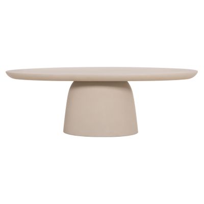 COFFEE TABLE OVAL BRECCAN HM6594.02 BEIGE FIBER CEMENT 130x70x42Hcm.
