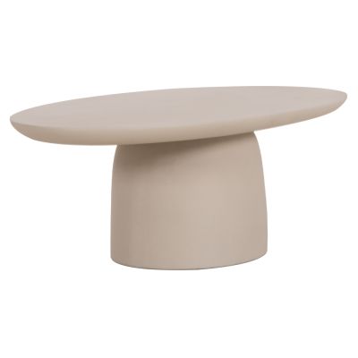 COFFEE TABLE OVAL BRECCAN HM6594.02 BEIGE FIBER CEMENT 130x70x42Hcm.