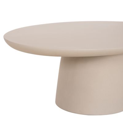 COFFEE TABLE OVAL BRECCAN HM6594.02 BEIGE FIBER CEMENT 130x70x42Hcm.