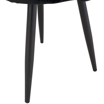 DINING SET 5PCS ODED HM10946.14 CERAMIC TOP-VELVET-METAL--BLACK COLOR