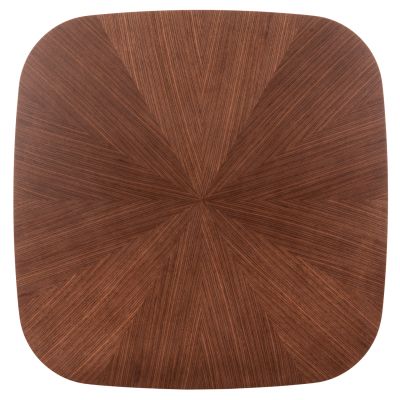 DINING SET 9PCS RINER HM10959.03 MDF IN WALNUT VENEER--TAUPE FABRIC