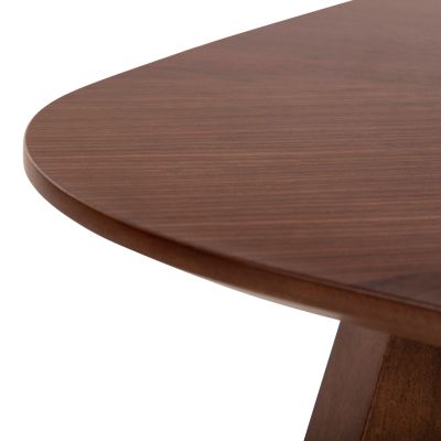 DINING SET 9PCS RINER HM10959.03 MDF IN WALNUT VENEER--TAUPE FABRIC