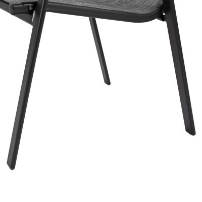 OUTDOOR DINING SET ADAM HM10897.01 TABLE 110x60cm & 4 ARMCHAIRS--GREY