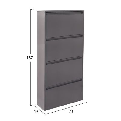 SET 2 SHOE CABINETS STARK HM10994.03 METAL IN ANTHRACITE--3+4 MAGNETIC DOORS