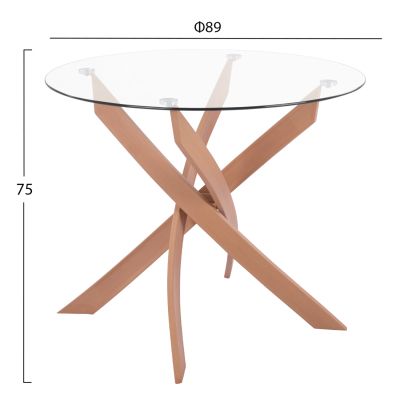 DINING SET 3PCS JAFARU HM21384 ROUND TABLE & 2 DINING CHAIRS IN CAPPUCCINO