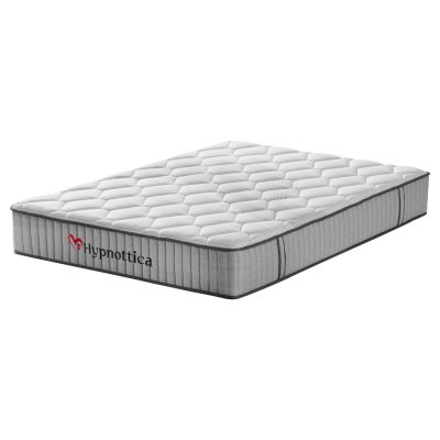 DOUBLE BED WITH MATTRESS KENDRA HM10762 GREY FABRIC--FOR MATTRESS 150x200cm.