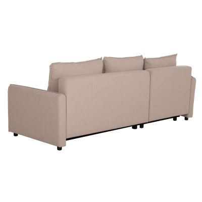REVERSIBLE CORNER SOFA-BED FREDI HM3312.03 BEIGE FABRIC 220x167x85Hcm.