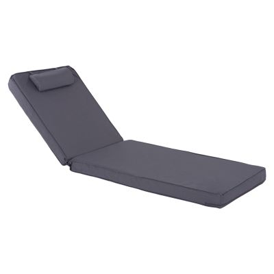 SUNBED CUSHION SIFNOS TEXTLINE GREY HM11236.30T 196(117+1+78)x58x9cm.