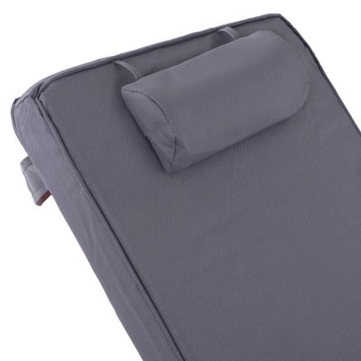 SUNBED CUSHION SIFNOS TEXTLINE GREY HM11236.30T 196(117+1+78)x58x9cm.