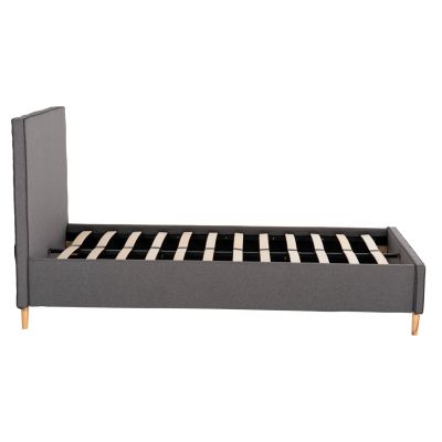 SEMI-DOUBLE BED WITH MATTRESS MAYLIN HM10802.02 GREY FABRIC--MATTRESS 120X200cm