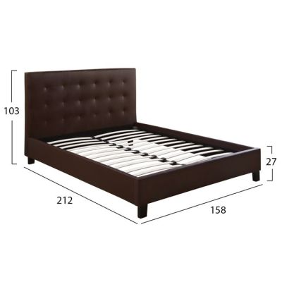 Bed Brisa with Brown PU HM552.02 150x200 cm