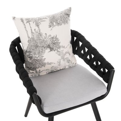 OUTDOOR DINING SET 5PCS CAMDEN HM11001.01 ALUMINUM IN ANTHRACITE--ECRU CUSHIONS
