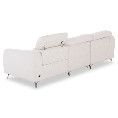 LEFT CORNER 3-SEAT SOFA WITH RECLINE VALENTE HM3317.02L BEIGE FABRIC 275x160x104H