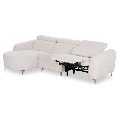 LEFT CORNER 3-SEAT SOFA WITH RECLINE VALENTE HM3317.02L BEIGE FABRIC 275x160x104H