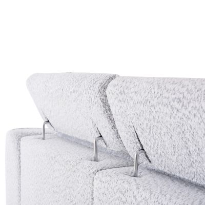 LEFT CORNER 3-SEAT SOFA WITH RECLINE VALENTE HM3317.01L LIGHT GREY FABRIC 275x160x104H